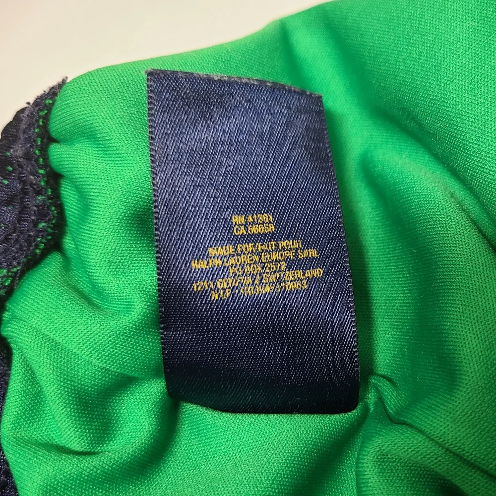 Polo Ralph Lauren Mesh Athletic Shorts Boy's Navy Blue & Neon Green Sz L
